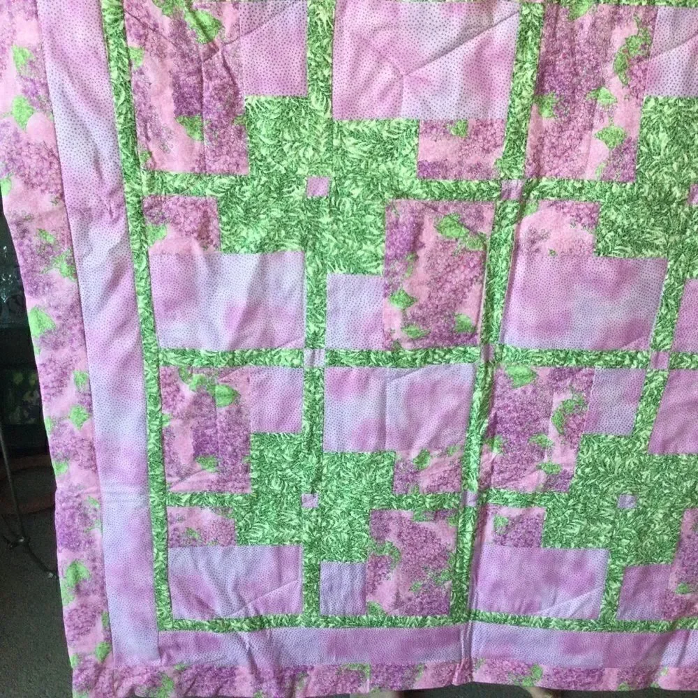 Handmade Quilt. Lilacs
